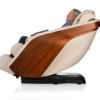 DCore Stratus Cream Reclining Massage Chair with Male Model