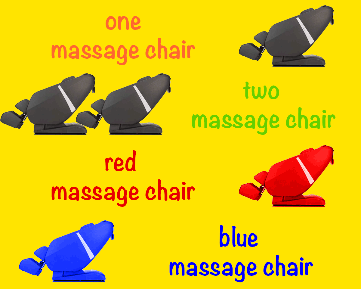 one massage chair two massage chair red massage chair blue massage chair