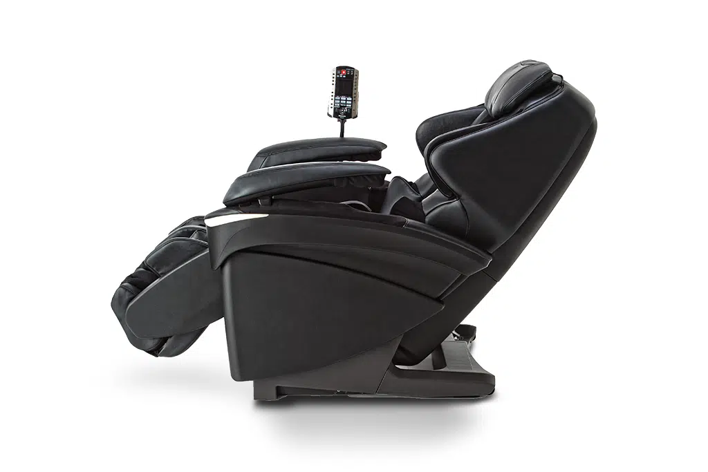MA73 Massage Chair black shown reclined in profile