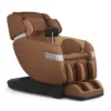 Koyo 303TS chestnut full body 4D heated zero gravity massage chair in an upright 45-degree angle view.