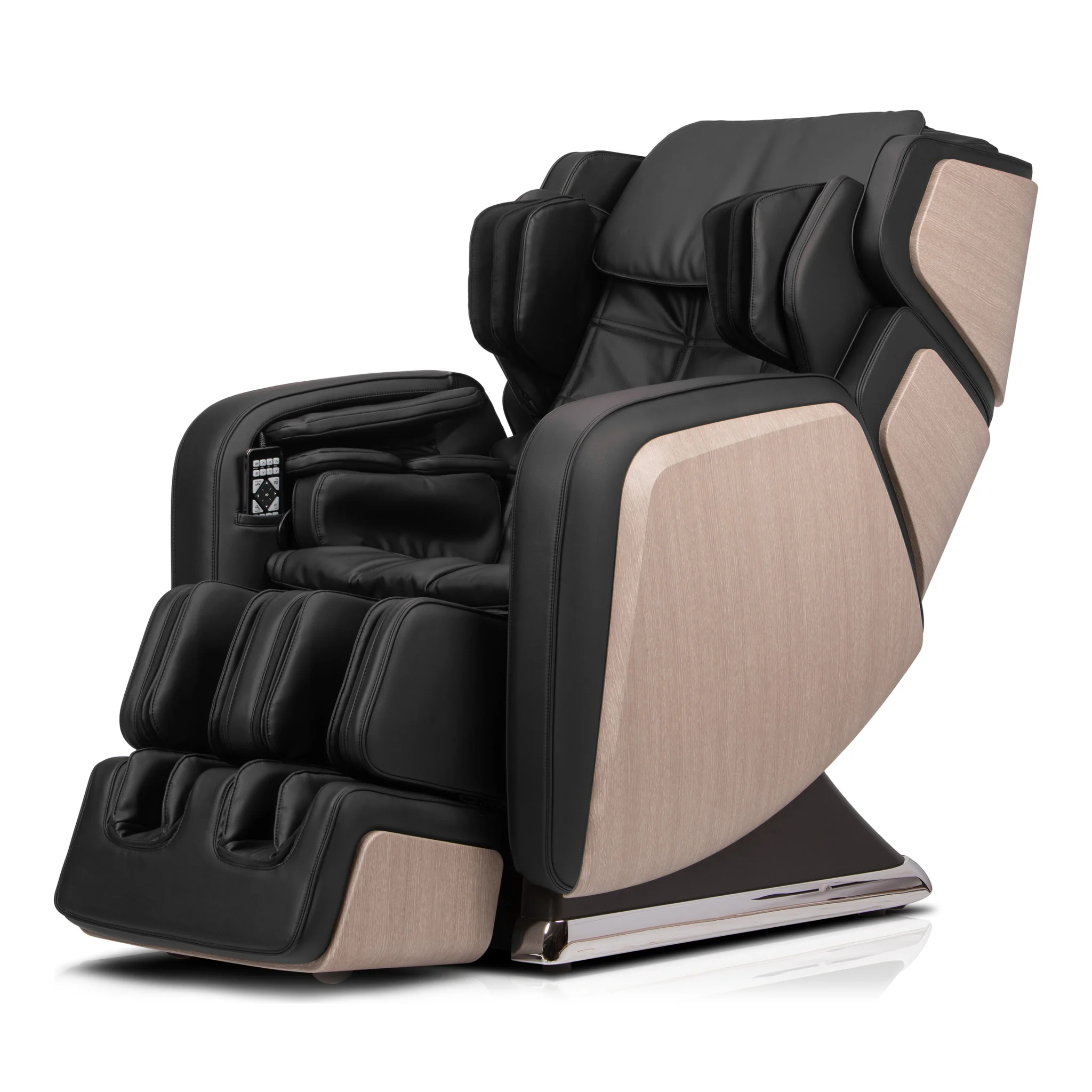 OHCO R6 jet zero gravity full body 4D heated massage chair shown upright at a 45-degree angle.