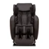 OHCO R6 mocha zero gravity full body 4D heated massage chair shown upright in a straight-on front view.OHCO R6 jet zero gravity full body 4D heated massage chair shown upright at an angled front view.