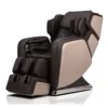 OHCO R6 mocha zero gravity full body 4D heated massage chair shown upright at a 45-degree angle.