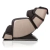 OHCO R6 mocha zero gravity full body 4D heated massage chair shown upright at a 90-degree angle.