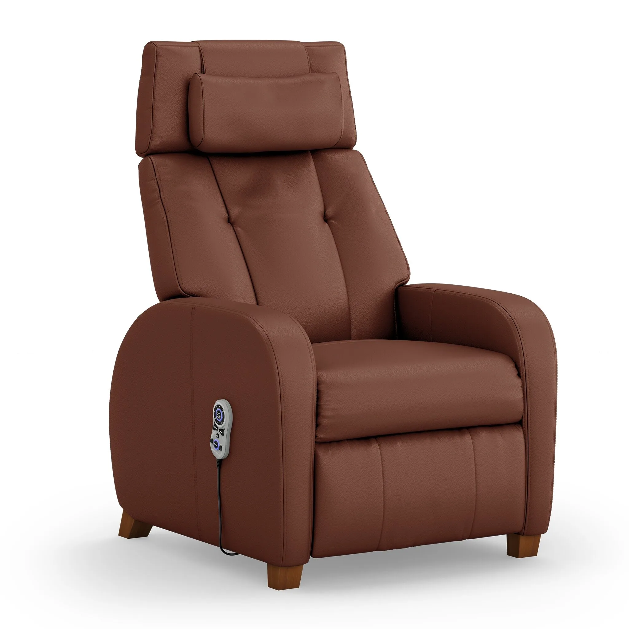 positive-posture-cafe-plus-chestnut-upright-315 Positive Posture Café+ Recliner chestnut shown upright