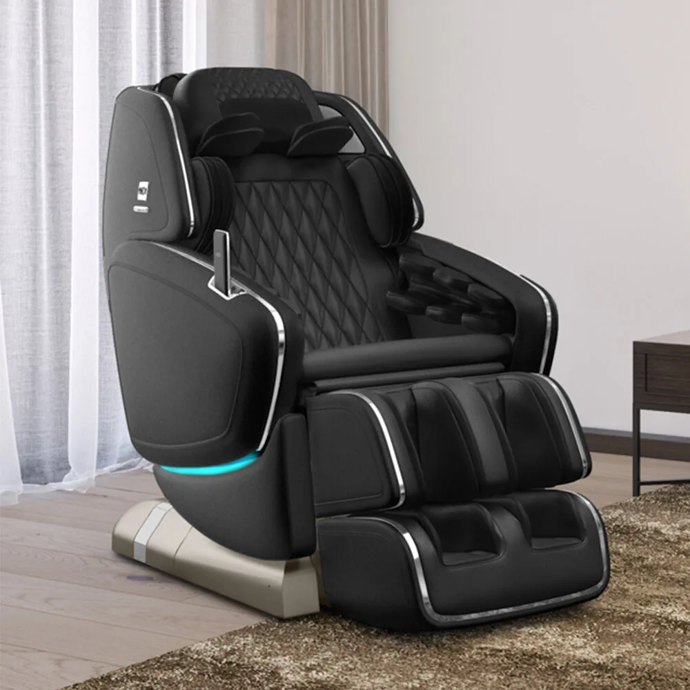 OHCO M.8 NEO Massage Chair black in a living room setting