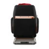 OHCO M8 NEO LE Rosso Nero zero gravity full body 4D heated massage chair shown upright from a 180-degree back view.