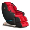 OHCO M8 NEO LE Rosso Nero zero gravity full body 4D heated massage chair shown upright at a 45-degree angle.