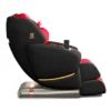 OHCO M8 NEO LE Rosso Nero zero gravity full body 4D heated massage chair shown upright from a 90-degree left profile.