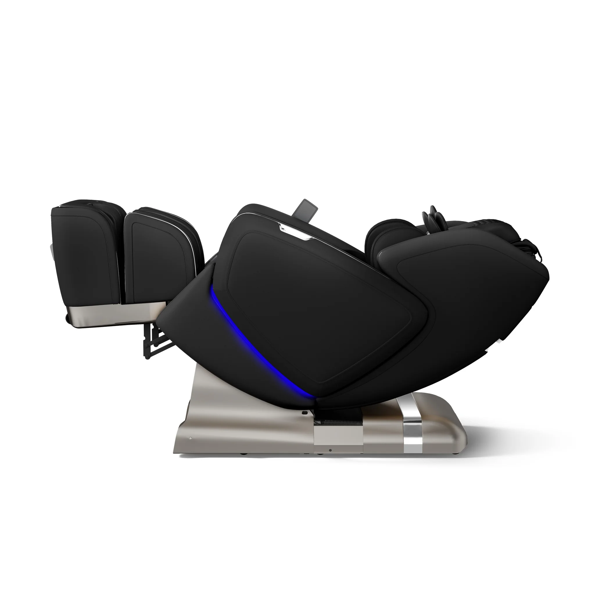 OHCO M8 NEO 미드나잇 제로 그래비티 전신 4D 온열 마사지 의자를 270도 우측 측면에서 촬영한 사진입니다.