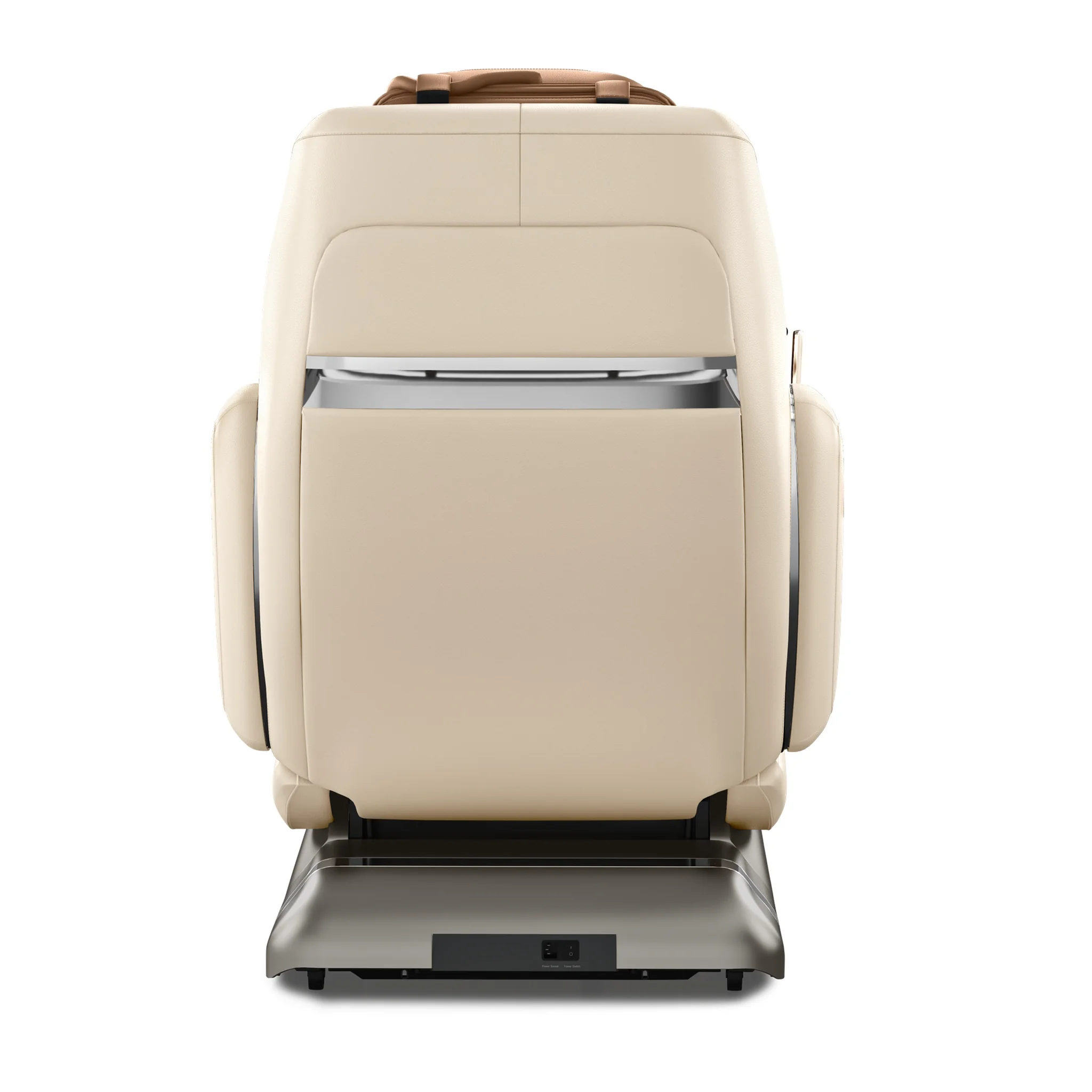 OHCO M8 NEO pearl zero gravity full body 4D heated massage chair shown from a 180-degree back view.