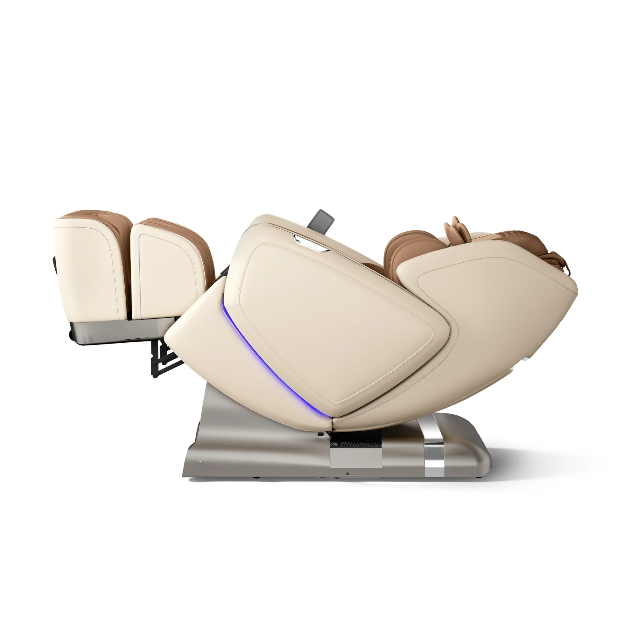 OHCO M8 NEO pearl zero gravity full body 4D heated massage chair shown from a 270-degree right-side profile view.