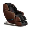 OHCO M8 NEO walnut zero gravity full body 4D heated massage chair shown upright at a 45-degree angle.