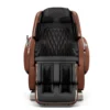 OHCO M8 NEO walnut zero gravity full body 4D heated massage chair shown upright in a straight-on front view.