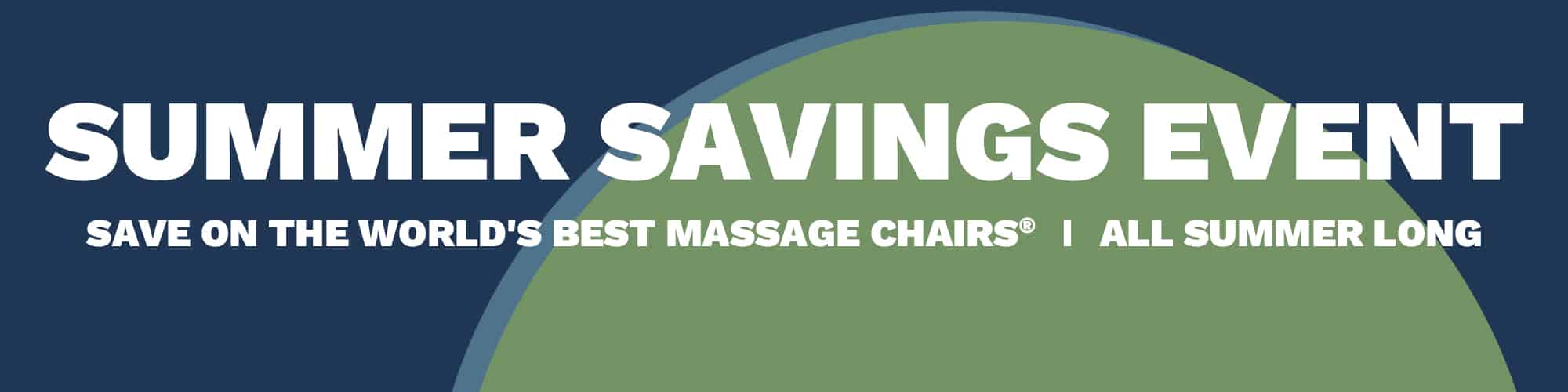 summer savings event - massage chair sale