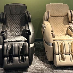 massage chairs in showroom
