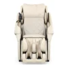 Panasonic MAN1 ivory zero gravity full body 5D shiatsu massage chair displayed upright in a straight-on front view.