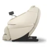 Panasonic MAN1 ivory zero gravity full body 5D shiatsu massage chair shown upright from a 90-degree left profile.