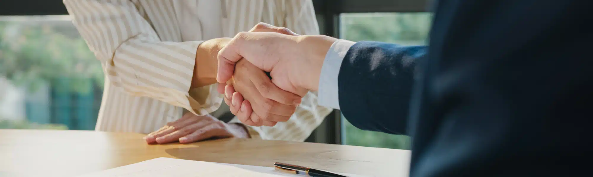 Businesspeople shaking hands