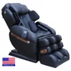 Luraco i9 Max Plus black full-body 4D zero-gravity massage chair viewed from an angled front perspective.
