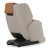 Positive Posture Solara butterscotch zero gravity full body heated massage chair shown upright at an angled back-right view.
