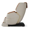 Positive Posture Solara butterscotch zero gravity full body heated massage chair shown upright from the left side (version 2).