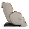Positive Posture Solara butterscotch zero gravity full body heated massage chair shown upright from the right side (version 2).
