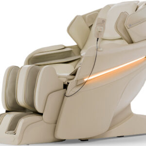 Positive Posture CoreWave 4D Dual Mechanism Massage Chair ivory shown upright