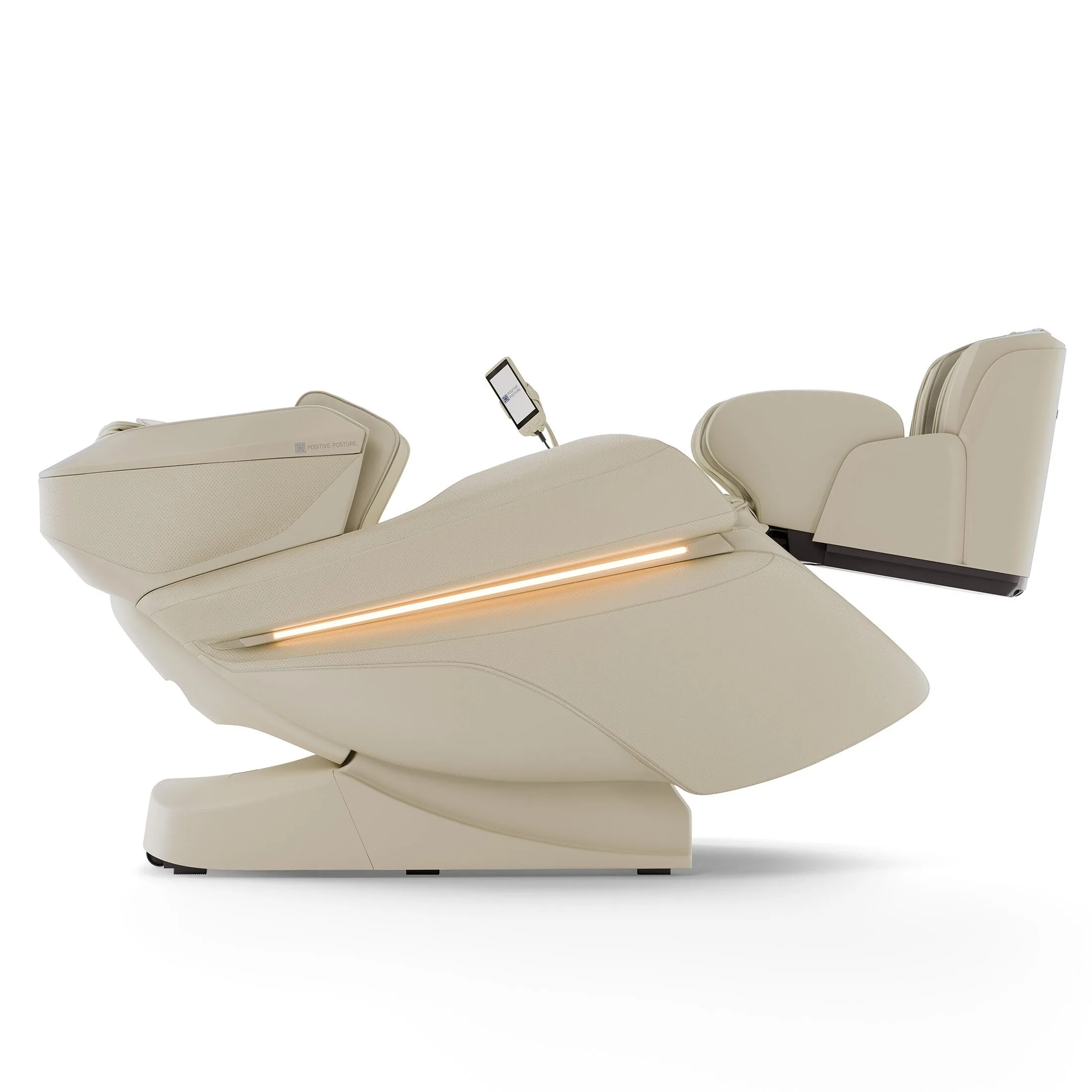 positive-posture-corewave-ivory-tzg-270-profile Positive Posture CoreWave 4D Dual Mechanism Massage Chair ivory