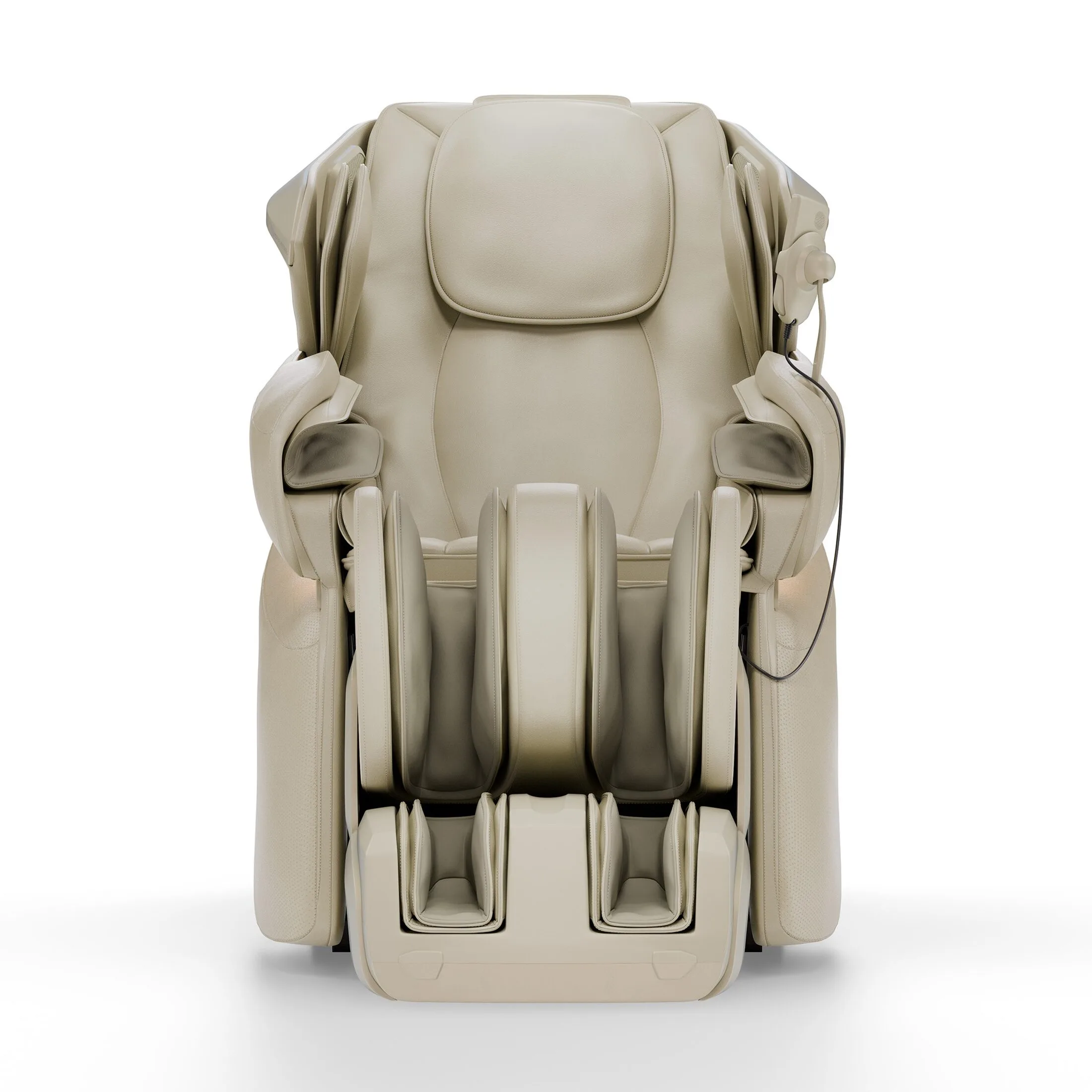 positive-posture-corewave-ivory-upright-0-front Positive Posture CoreWave 4D Dual Mechanism Massage Chair ivory shown upright