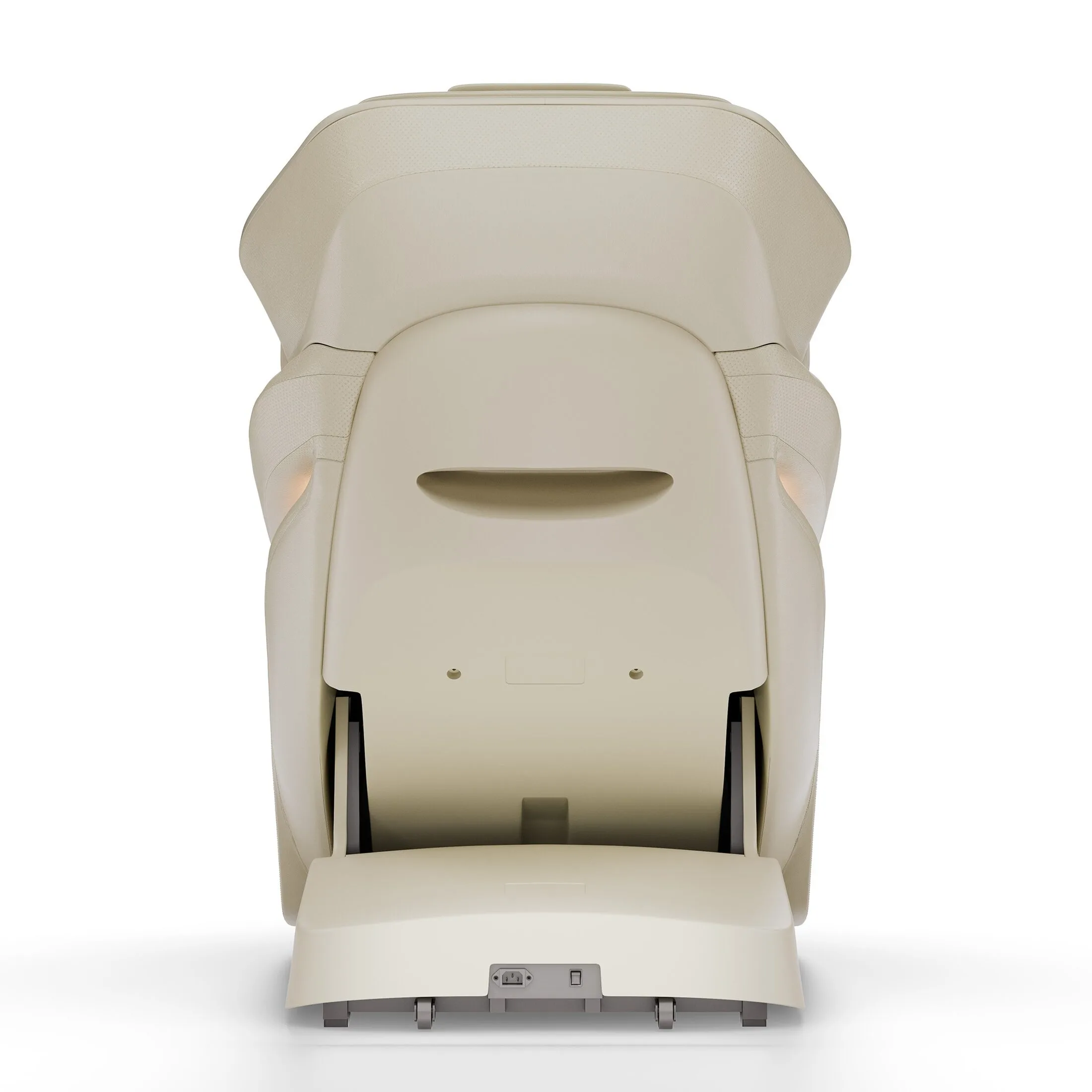 positive-posture-corewave-ivory-upright-180-back Positive Posture CoreWave 4D Dual Mechanism Massage Chair ivory shown upright