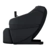 Panasonic MAN2 black 5D A.I. massage chair in an upright position, left profile view.
