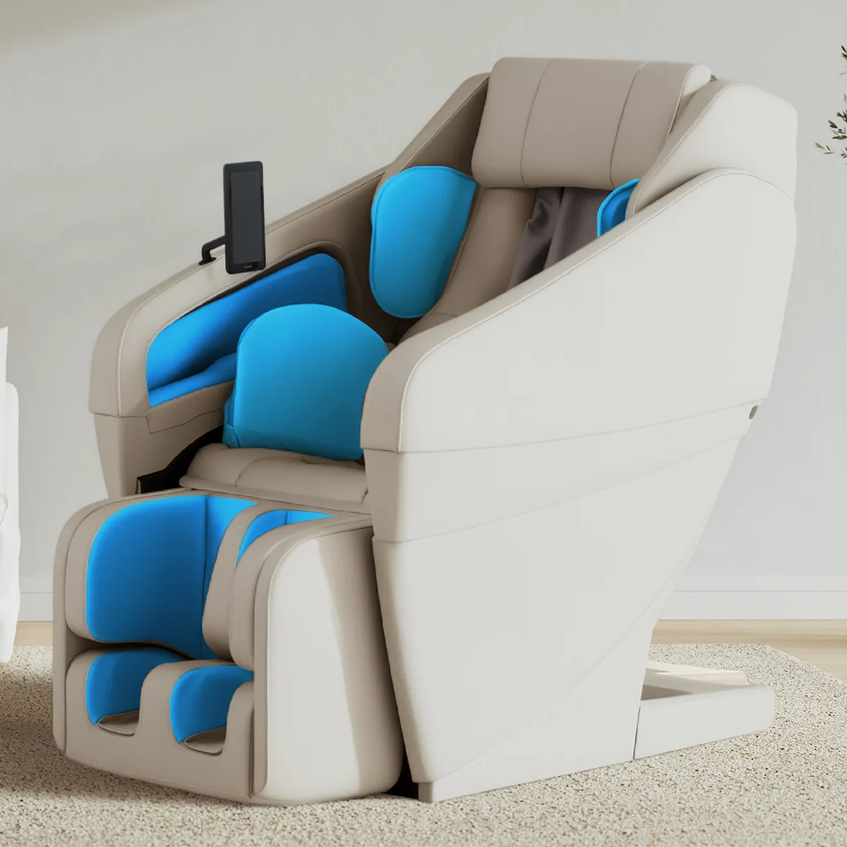 Panasonic MAN2 massage chair feature: Wrap-Around Calf Massage.